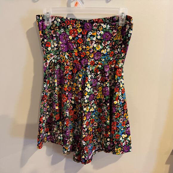 SHEIN Privé Allover Floral Print Tube Romper Size Large - Picture 8 of 10